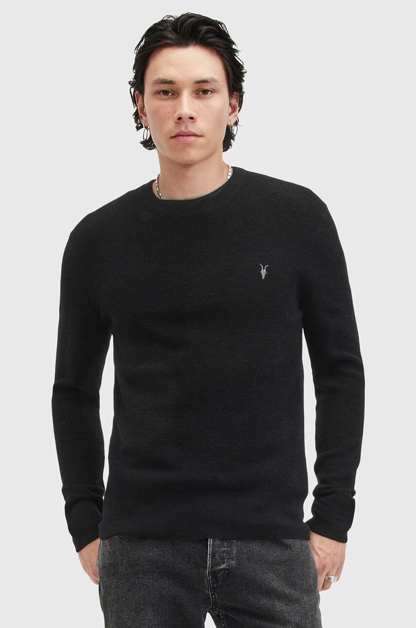 

Свитер AllSaints из шерсти IVAR MERINO CREW, черный