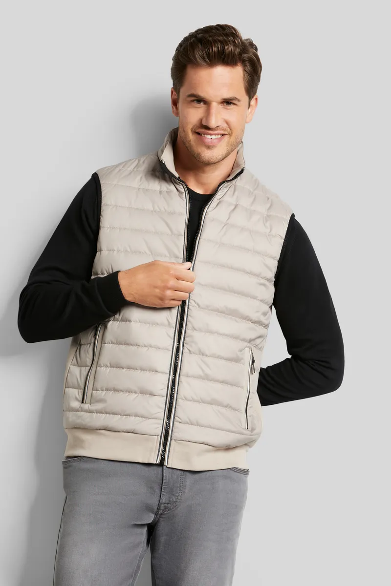 

Стеганый жилет bugatti с воротником стойкой, бежевый