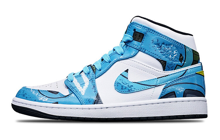 

Кроссовки Air Jordan 1 Vintage Basketball Shoes Women's Mid-Top Carolina Blue