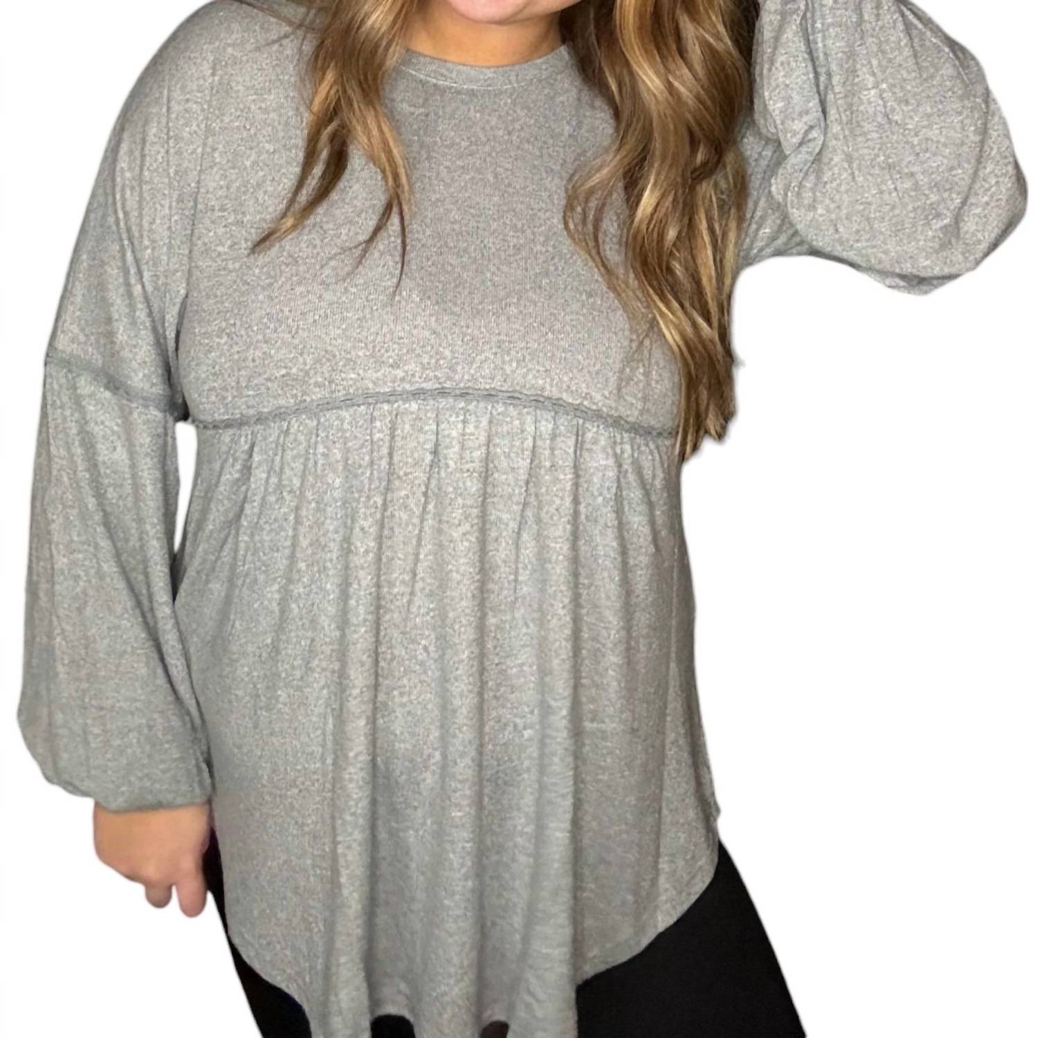 

Лонгслив женский Lulu Clothes, серый
