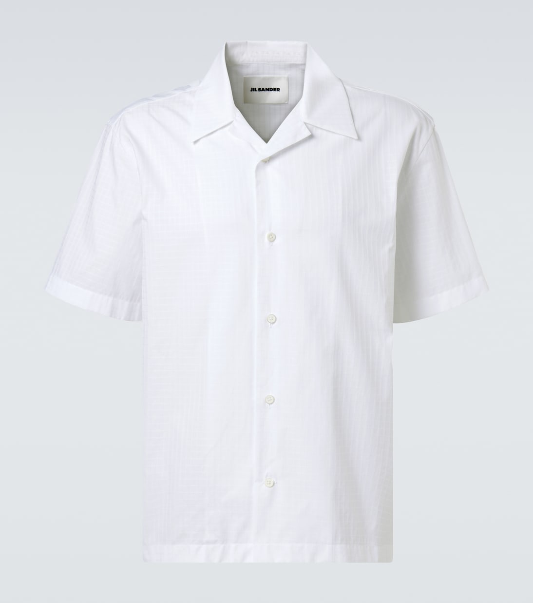 

Рубашка из клетчатого поплина Jil Sander, Optic White