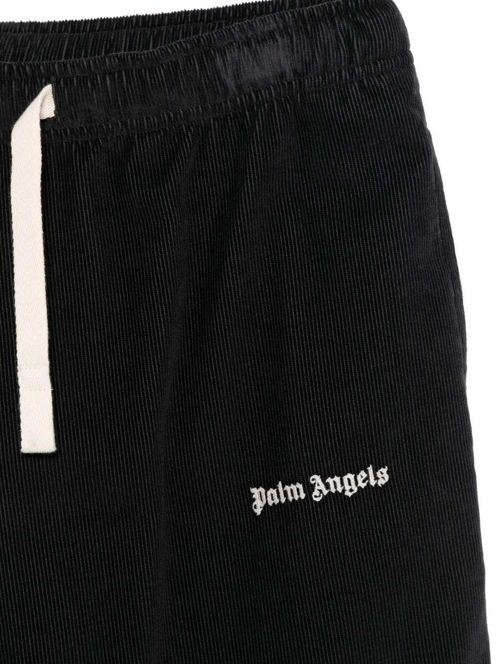 Вельветовые брюки с кулиской PALM ANGELS, черный — фото 3