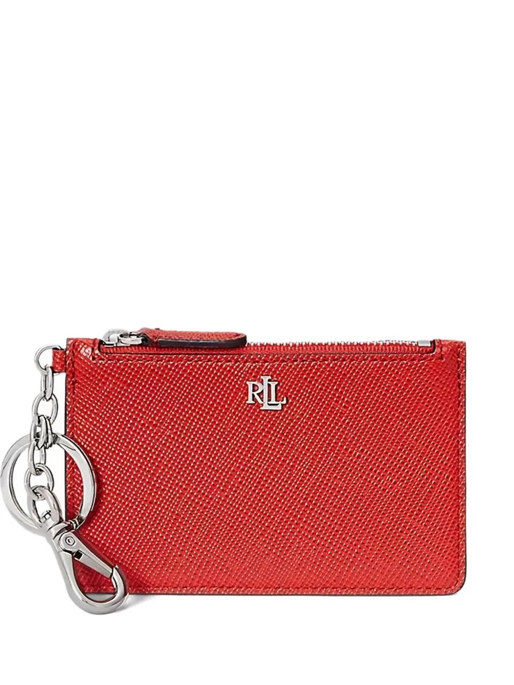

Кожаный держатель для карточек с брелком Lauren Ralph Lauren, оранжевый