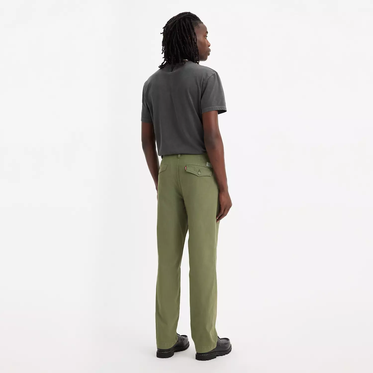 Аутентичные мужские брюки прямого кроя Levi's xx Chino, цвет Four Leaf Clover Soft Garment Dye - Green - Non-Stretch — фото 3