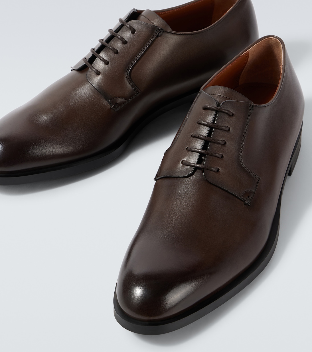 Классические кожаные дерби New Classic Zegna, темно-коричневый — фото 3