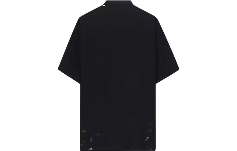 Футболка Balenciaga Metallica Short Sleeve T-Shirt Oversized Fit 'Black Orange', черный — фото 2