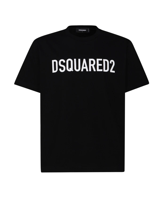 

Футболка и поло из 98% хлопка Dsquared2, черный