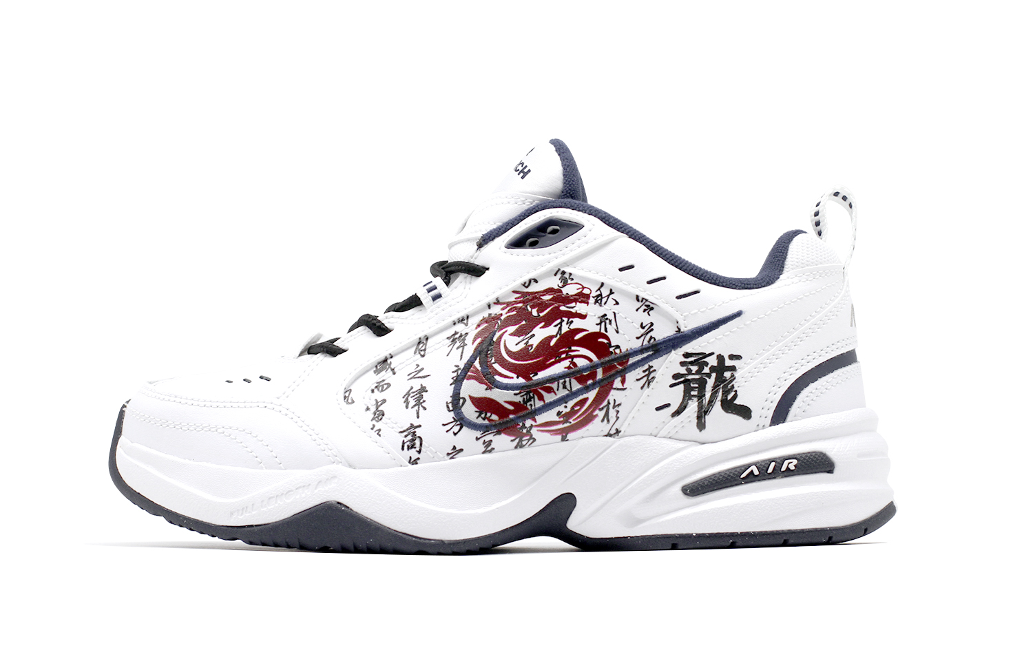 

Кроссовки Nike Air Monarch 4 Chunky Sneakers Unisex Low-top White/Black/Red, черный/оранжевый