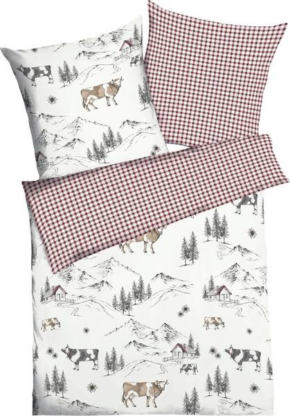 

Двустороннее постельное белье kaeppel 205411 2-teilig, 155x1x220 см, красный