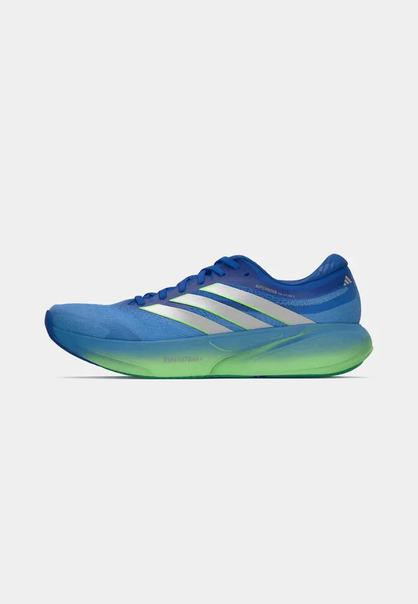Кроссовки для бега по шоссе supernova solution 3 Adidas Performance, Lucky Blue/Silver-Coloured Metallic/Lime Burst — фото 2