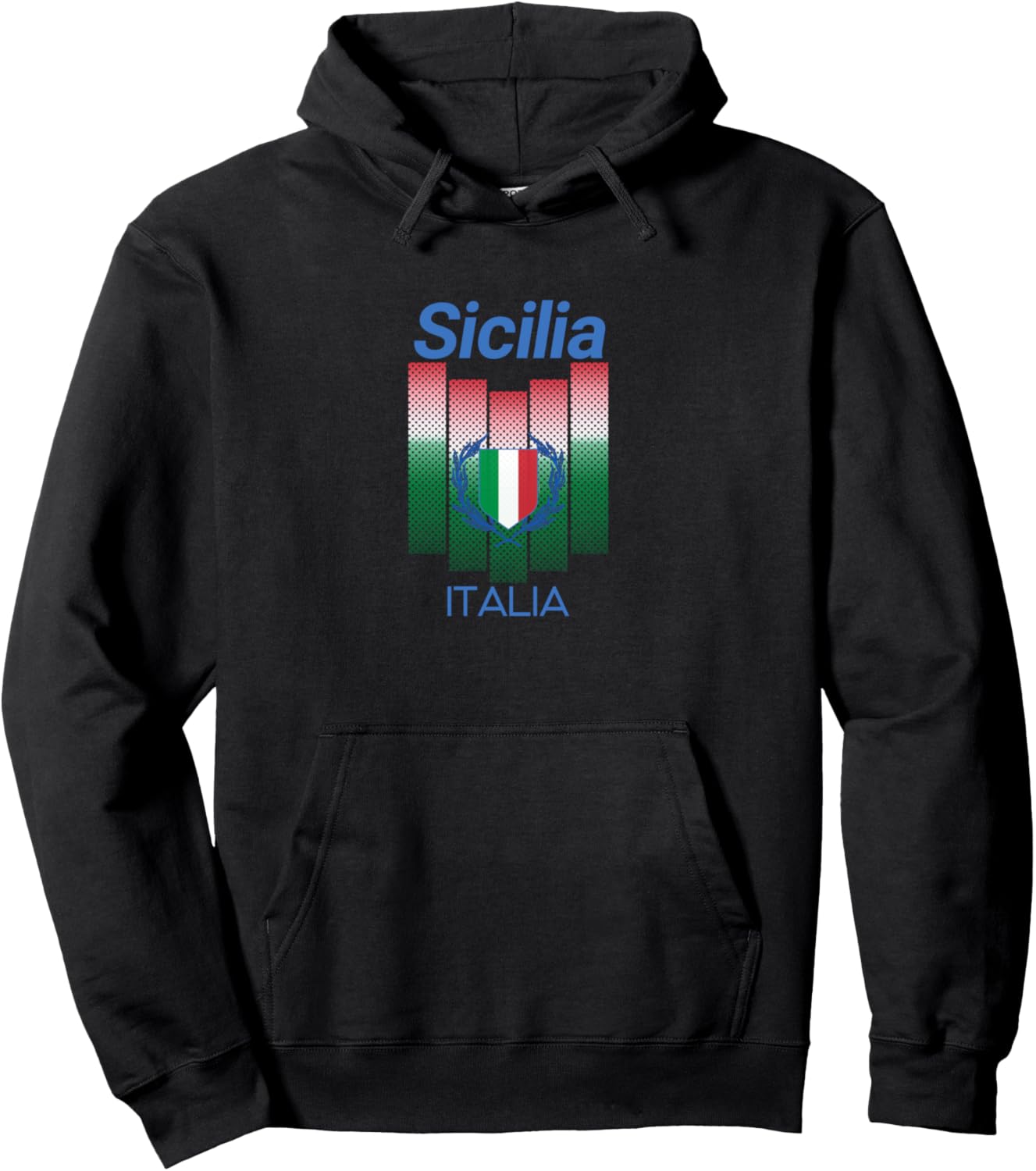 

Толстовка с надписью «Сицилийский отдых и сицилийская гордость» Sicily Souvenir Apparel, черный