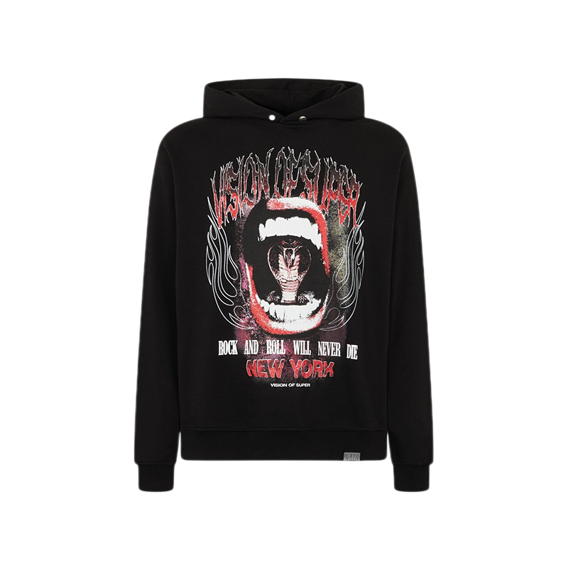 

VOS Street Loose Fit повседневный худи Unisex Vision Of Super, черный