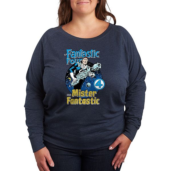 

Футболка с длинным рукавом Mister Fantastic French Terry Plus Size Marvel, Heather Indigo