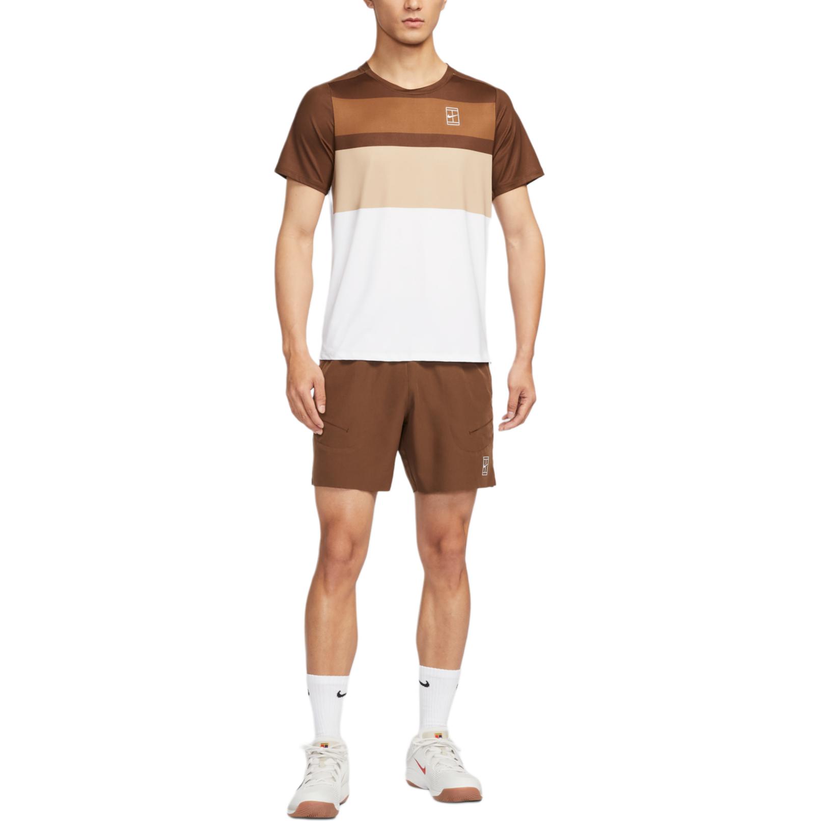 Nike CourtAdvantage мужские теннисные шорты Cocoa/White — фото 3