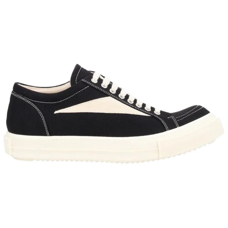 Кеды из денима Rick Owens DRKSHDW с коробкой черно-белые — фото 3