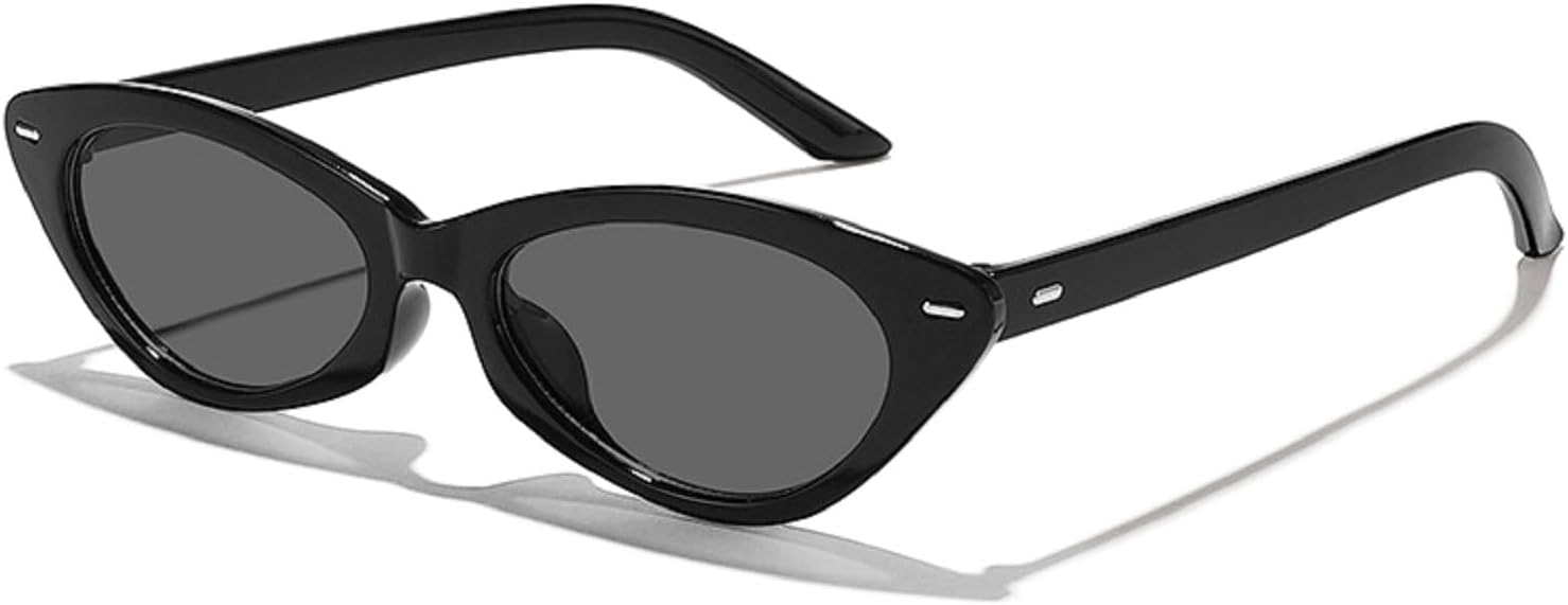 

Винтажные солнцезащитные очки «кошачий глаз» для женщин и мужчин, модные очки-маска 2026 года, женские тренды, солнцезащитные очки для активного отдыха, защита от ультрафиолета UV400 mincl, Black