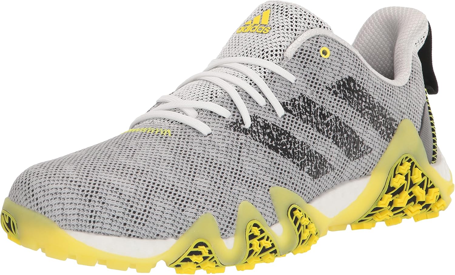 Мужские гольф-кроссовки Adidas Codechaos 22 без шипов, белый/черный/желтый