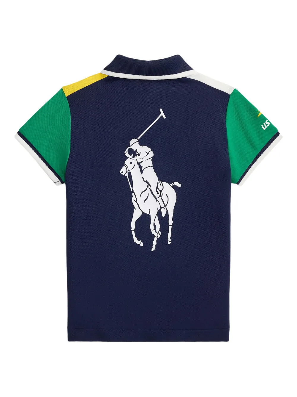 Рубашка поло в стиле колор-блок POLO RALPH LAUREN KIDS, синий — фото 2