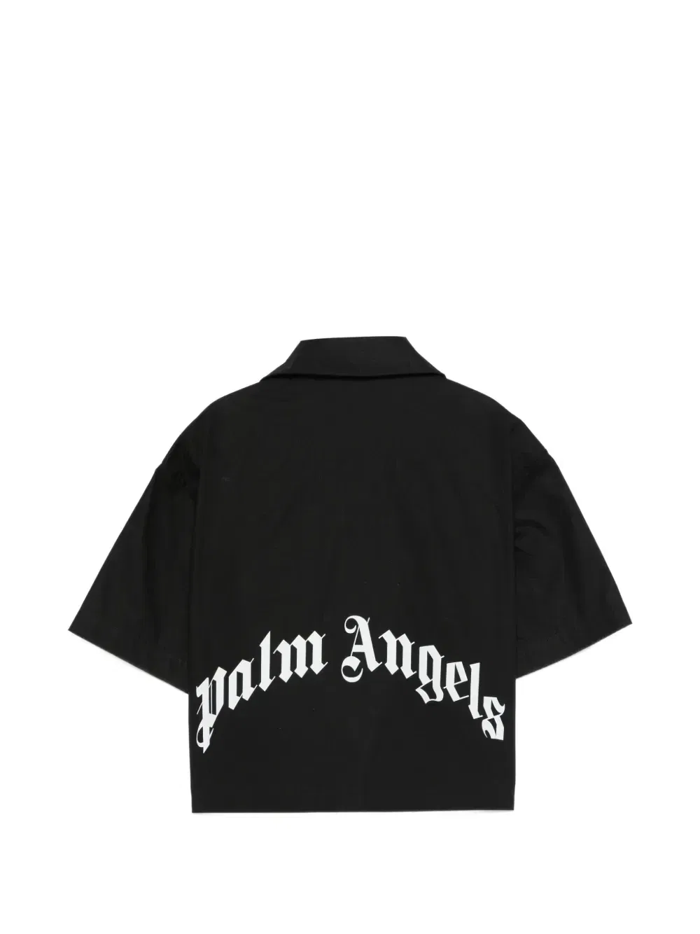 Укороченная рубашка Palm Angels Kids, черный — фото 2