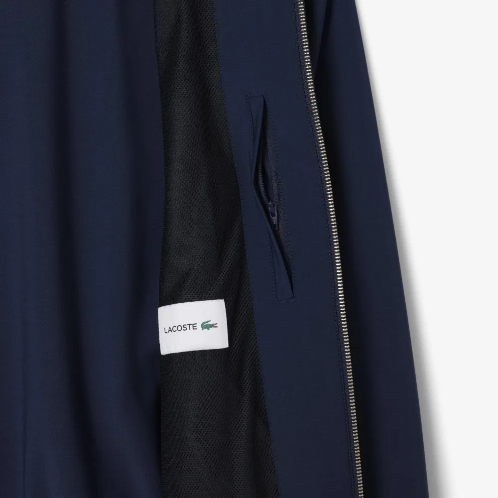 Мужская фланелевая толстовка на молнии, тёмно-синяя, от Lacoste — фото 4