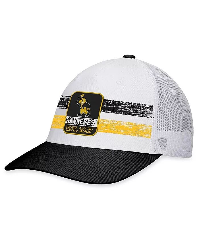 

Мужская бело-черная кепка Iowa Hawkeyes Retro Fade Snapback Top Of The World