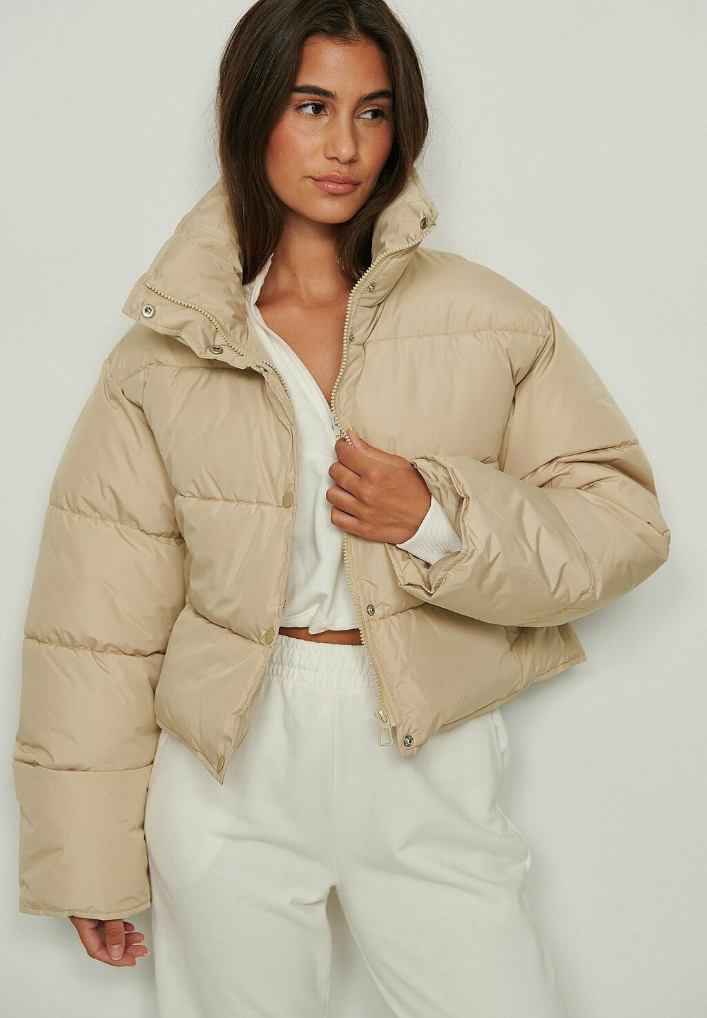 Зимняя куртка NA-KD, цвет Beige