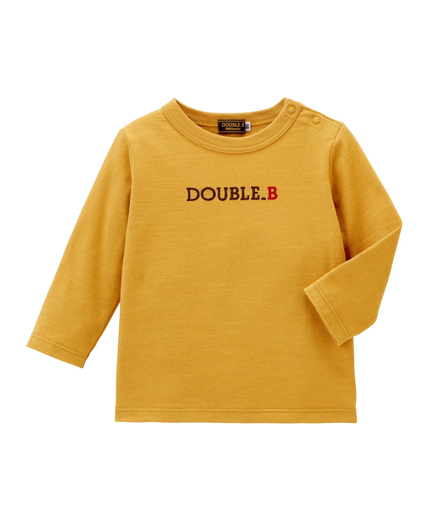 Детская футболка с длинным рукавом DOUBLE_B с принтом на спине серого цвета — фото 4