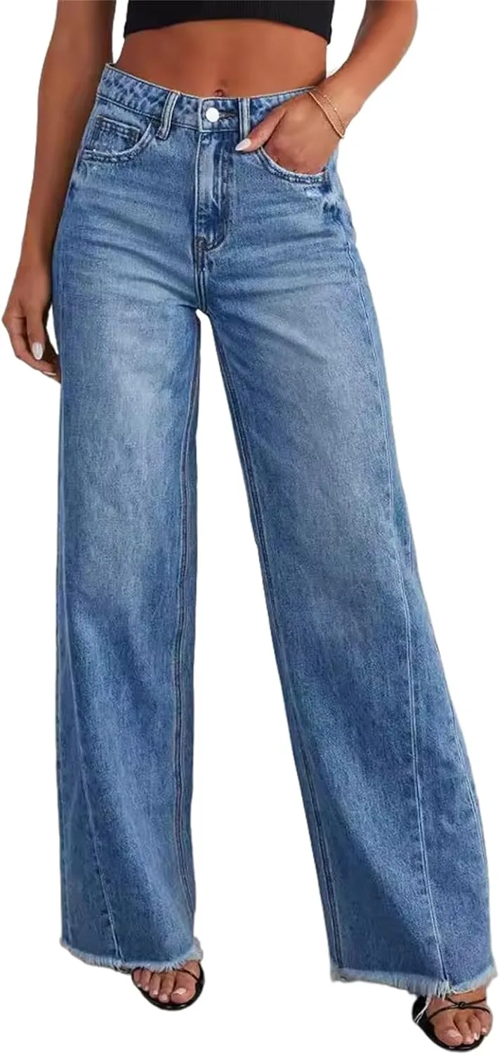 Джинсы mom jeans прямые свободные