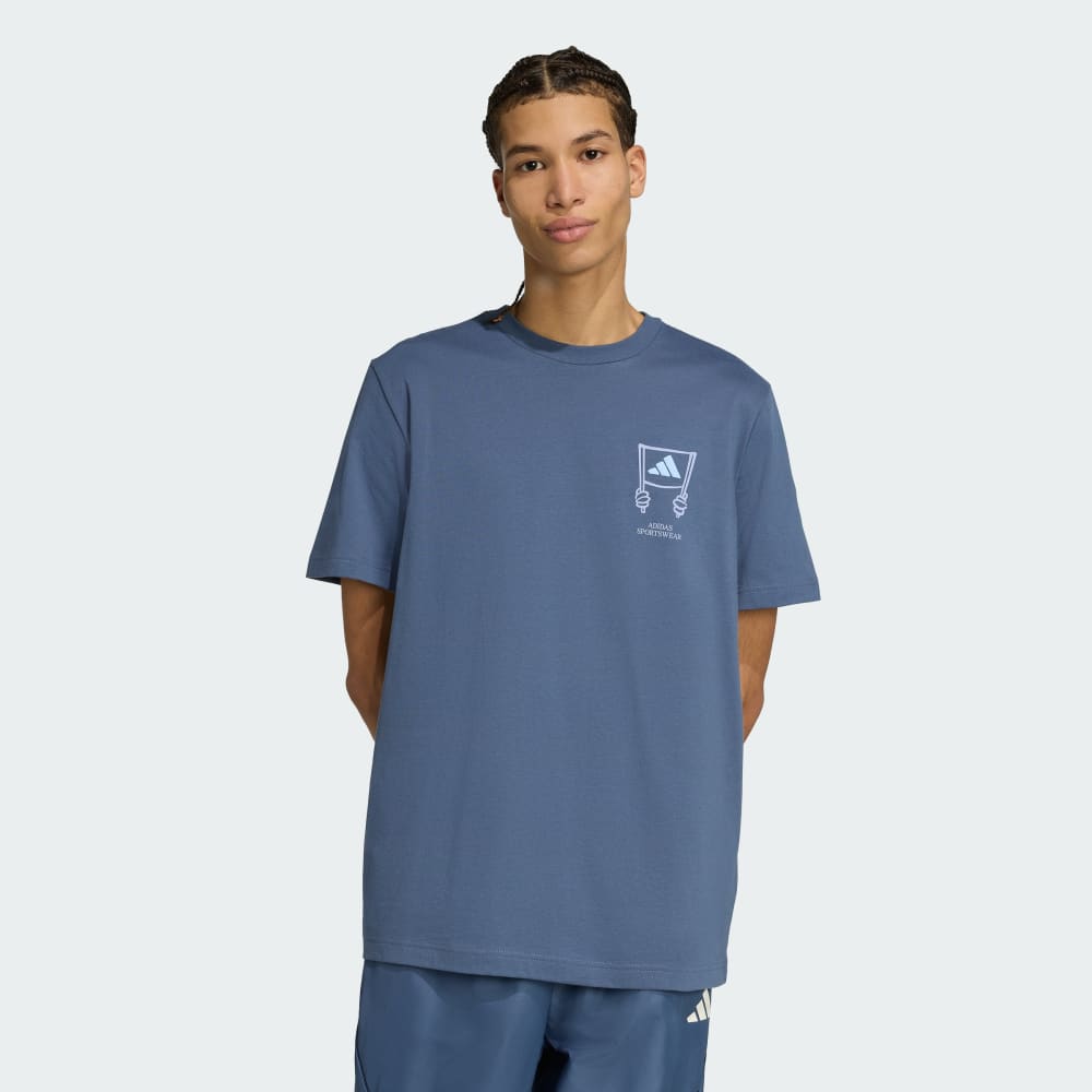 

Футболка Adidas Stadium Crowd Loose Graphic Tee, цвет Preloved Ink