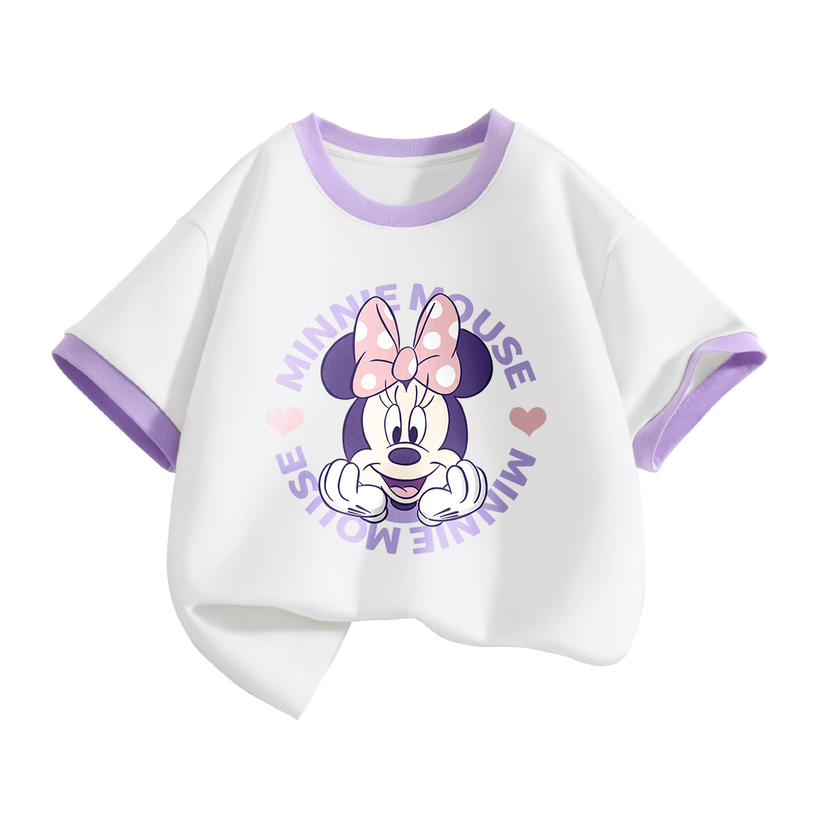 

Детская футболка для детей от 3 до 7 лет Disney, diz happy белый фиолетовый