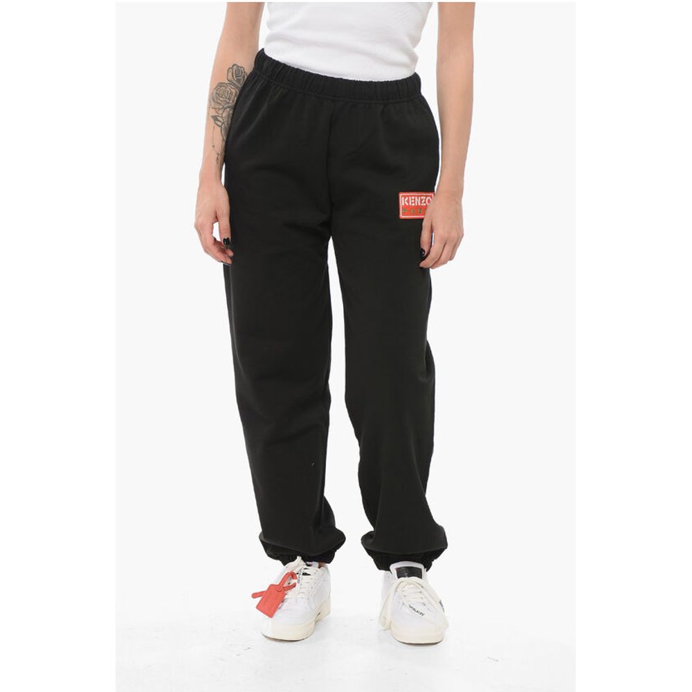 

Спортивные брюки из начесаного хлопка с манжетами Kenzo, Black