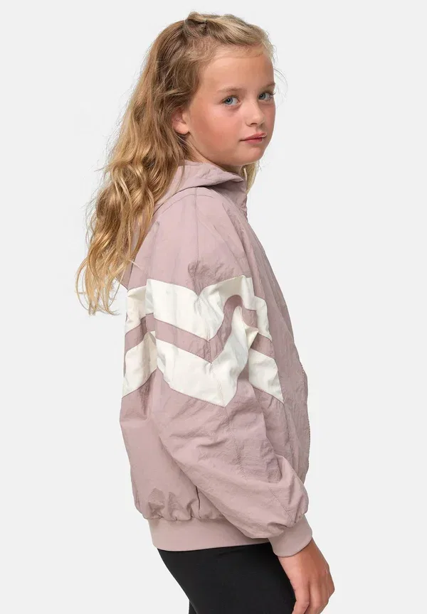 Куртка летняя Urban Classics Crinkle batwing, розово-белый — фото 4