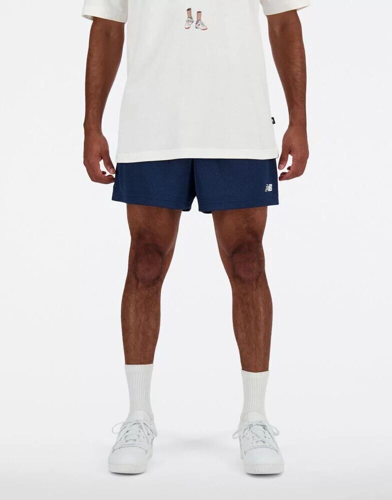 

Синие шорты из сетки New Balance Sport Essentials с внутренним швом 5 дюймов