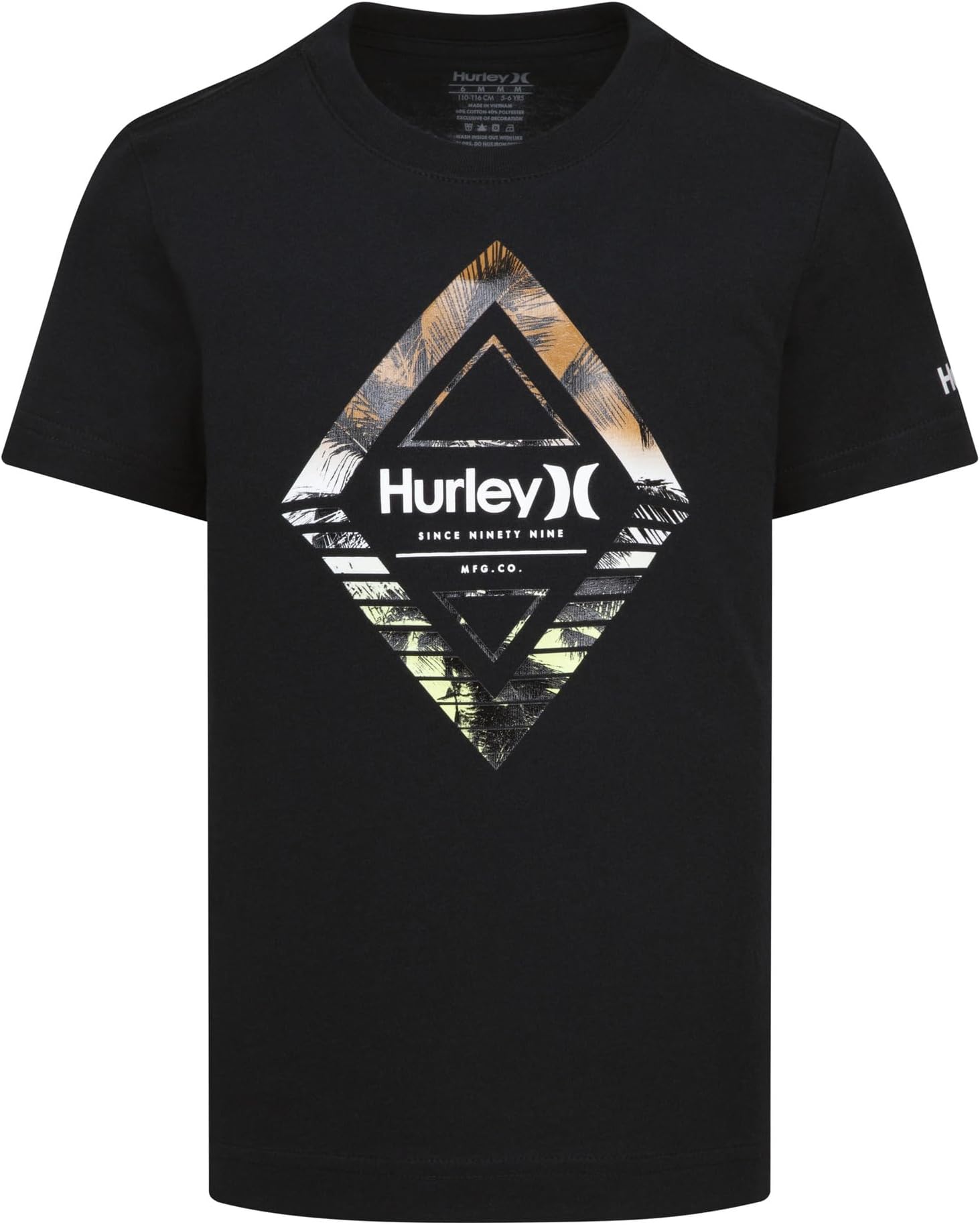 

Футболка Hurley Kids Diamond Palms Tee (Little Kid), черный