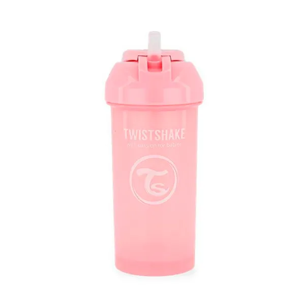 

Розовая бутылка +6м Botella Con Pajita Twistshake, 360 ml
