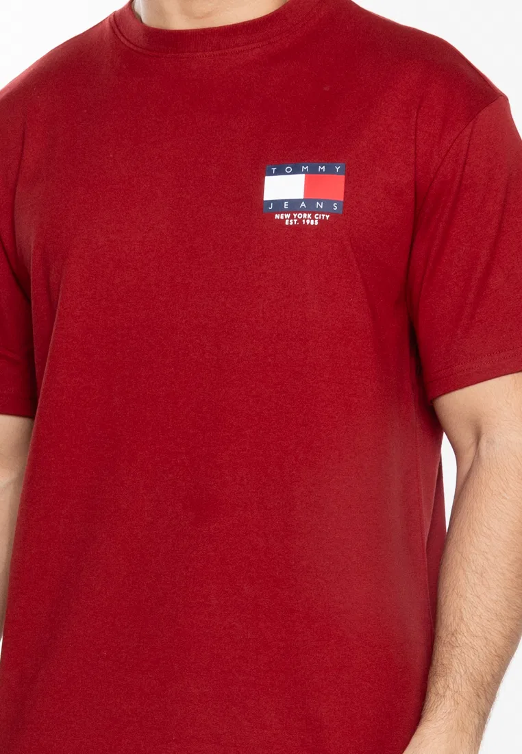 Футболка с принтом, короткий рукав, TJM Flag Tee, TJM Tommy Hilfiger, красный — фото 3