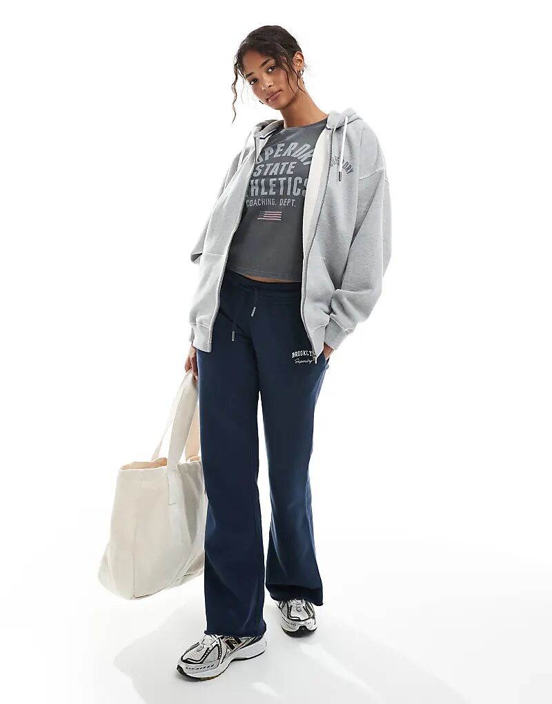 Толстовка Superdry Athletic Essential с капюшоном на молнии серого меланжевого цвета — фото 4
