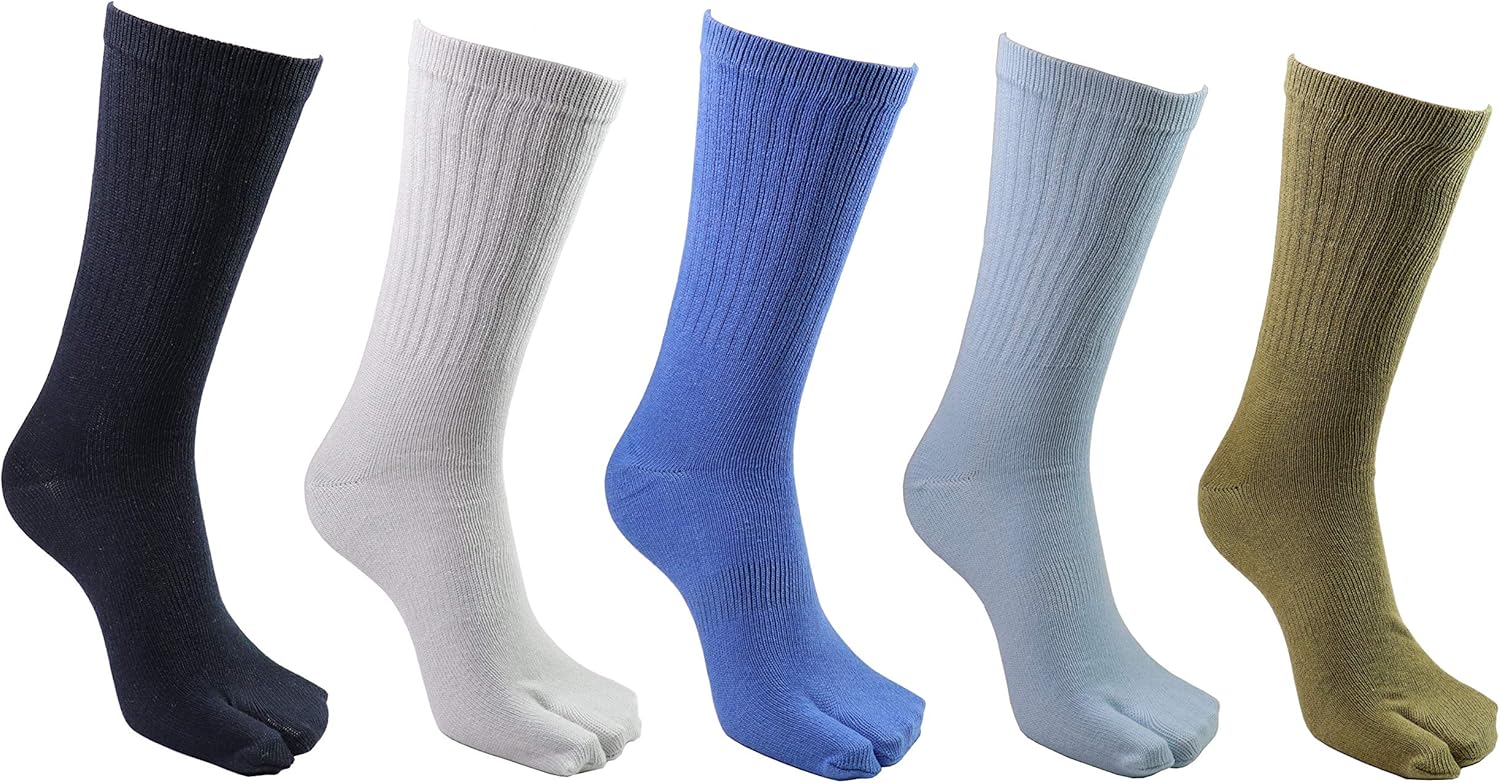 

Мужские сандалии-вьетнамки с разделением на два пальца Marukin Hompo, японские носки-таби, упаковка 5 пар, Mix