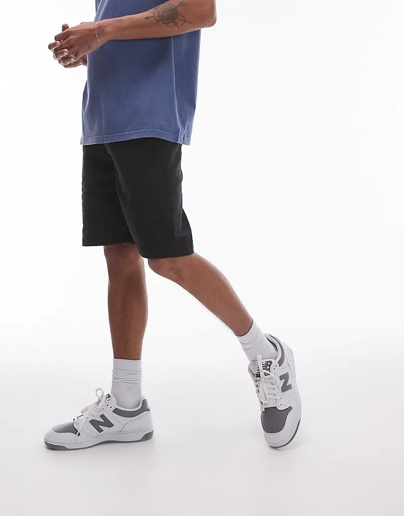 

Узкие шорты чинос черного цвета Topman