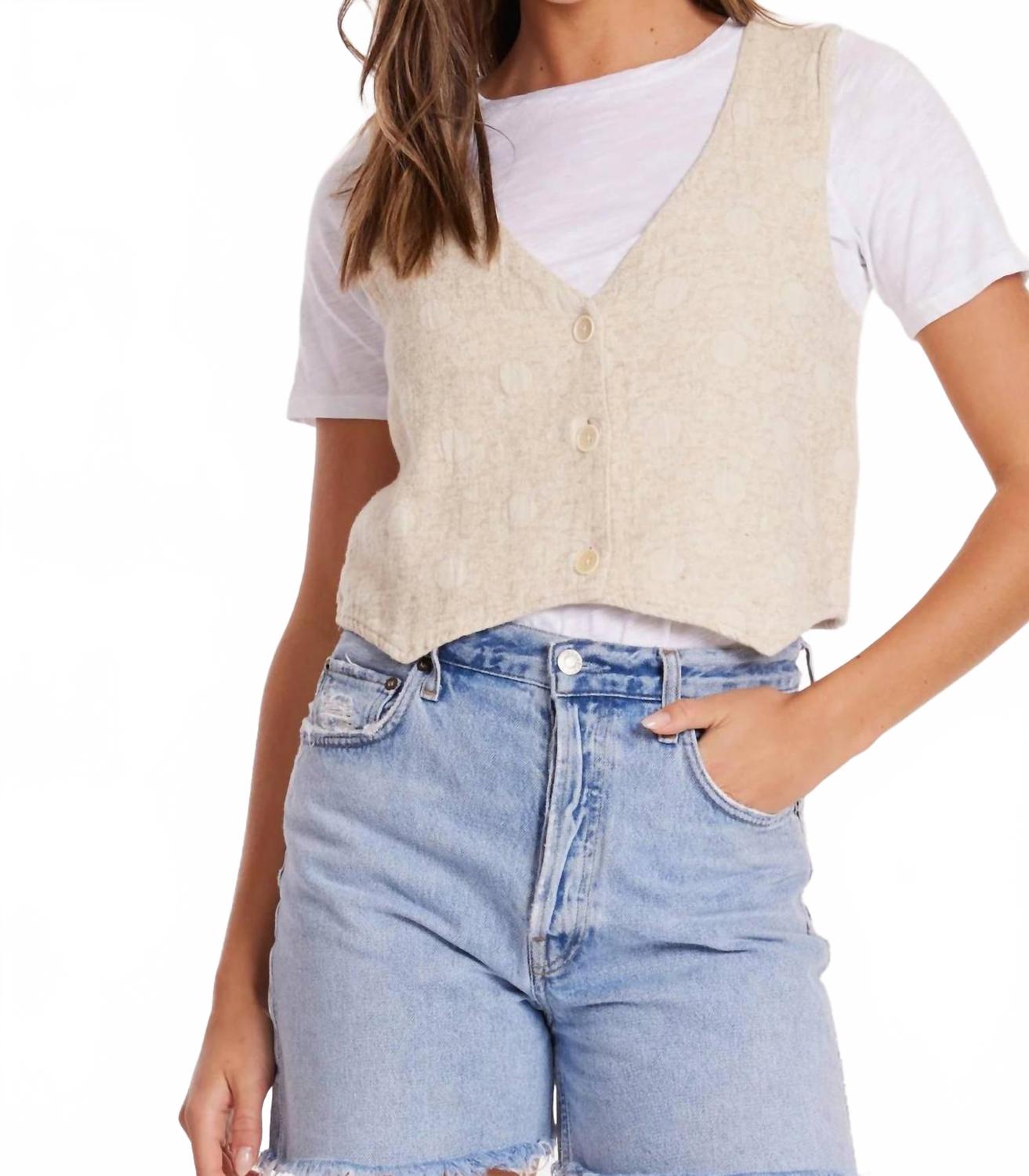 

Жилет на пуговицах натурального цвета Mod-O-Doc