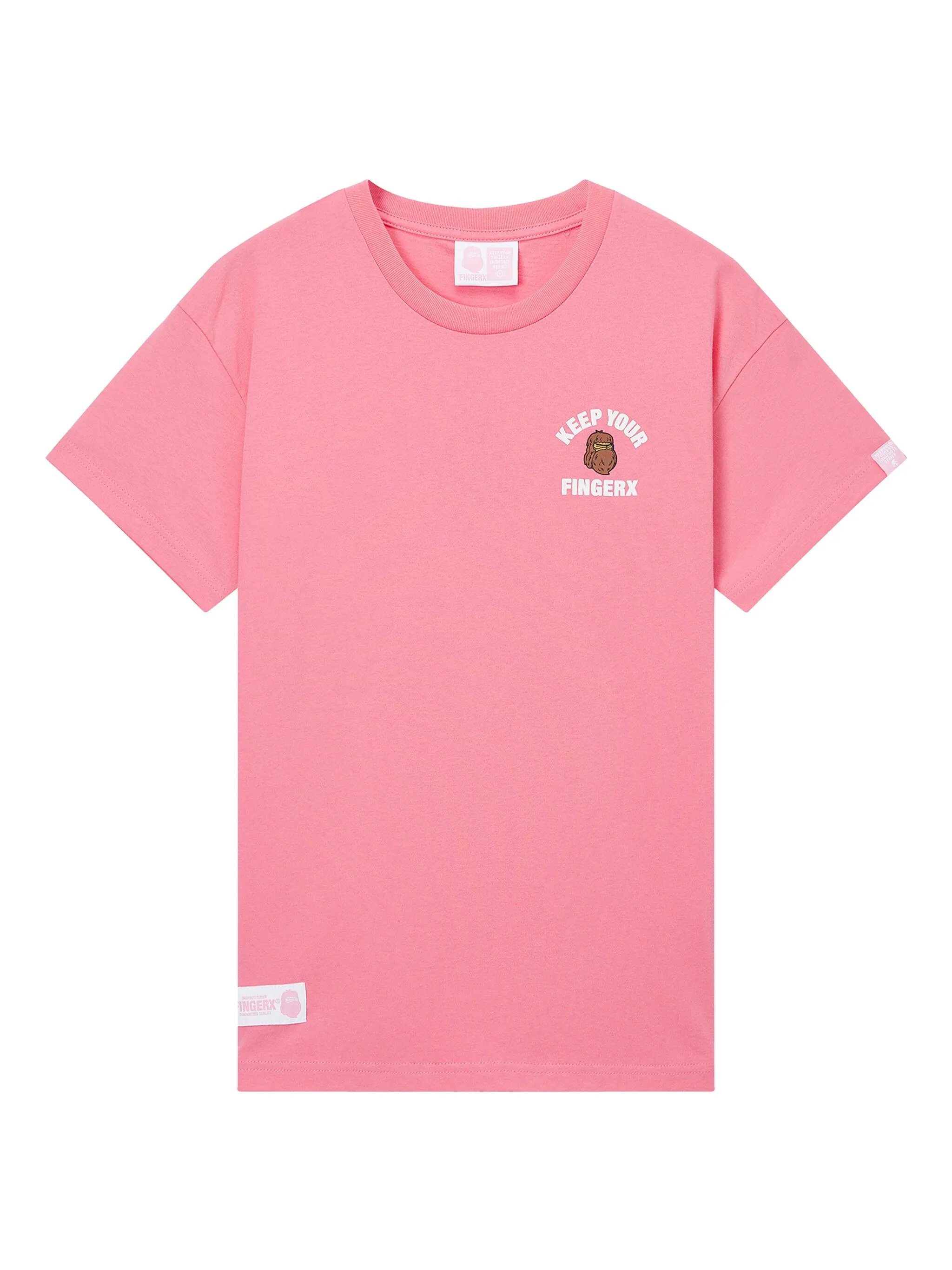 

Футболка с логотипом Fingercroxx, розовый