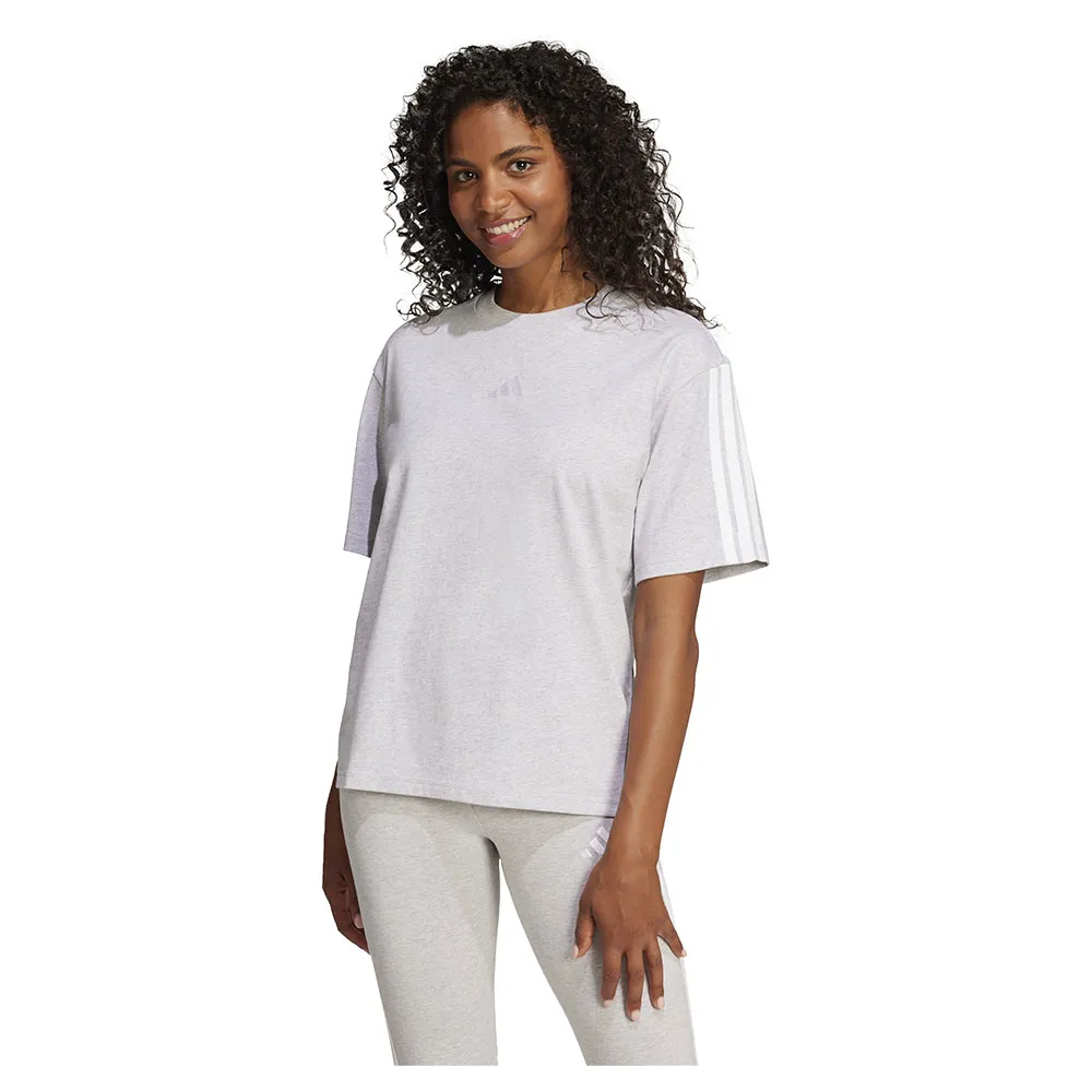 

Футболка adidas Essentials 3 Stripes Boyfriend, серый