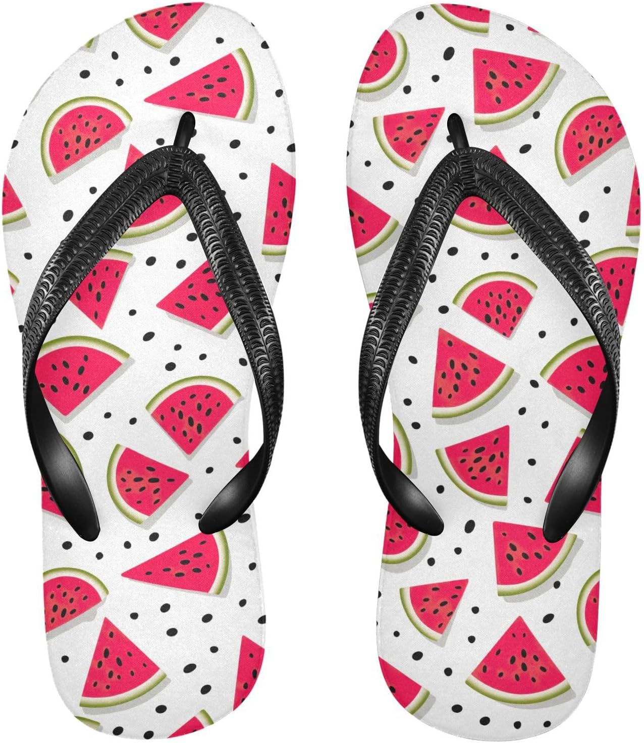 

Женские и мужские шлепанцы SPRIPORT с черными пятнами арбуза, тонкие, удобные повседневные тапочки с амортизирующей стелькой и нескользящей резиновой подошвой, летние пляжные сандалии для прогулок