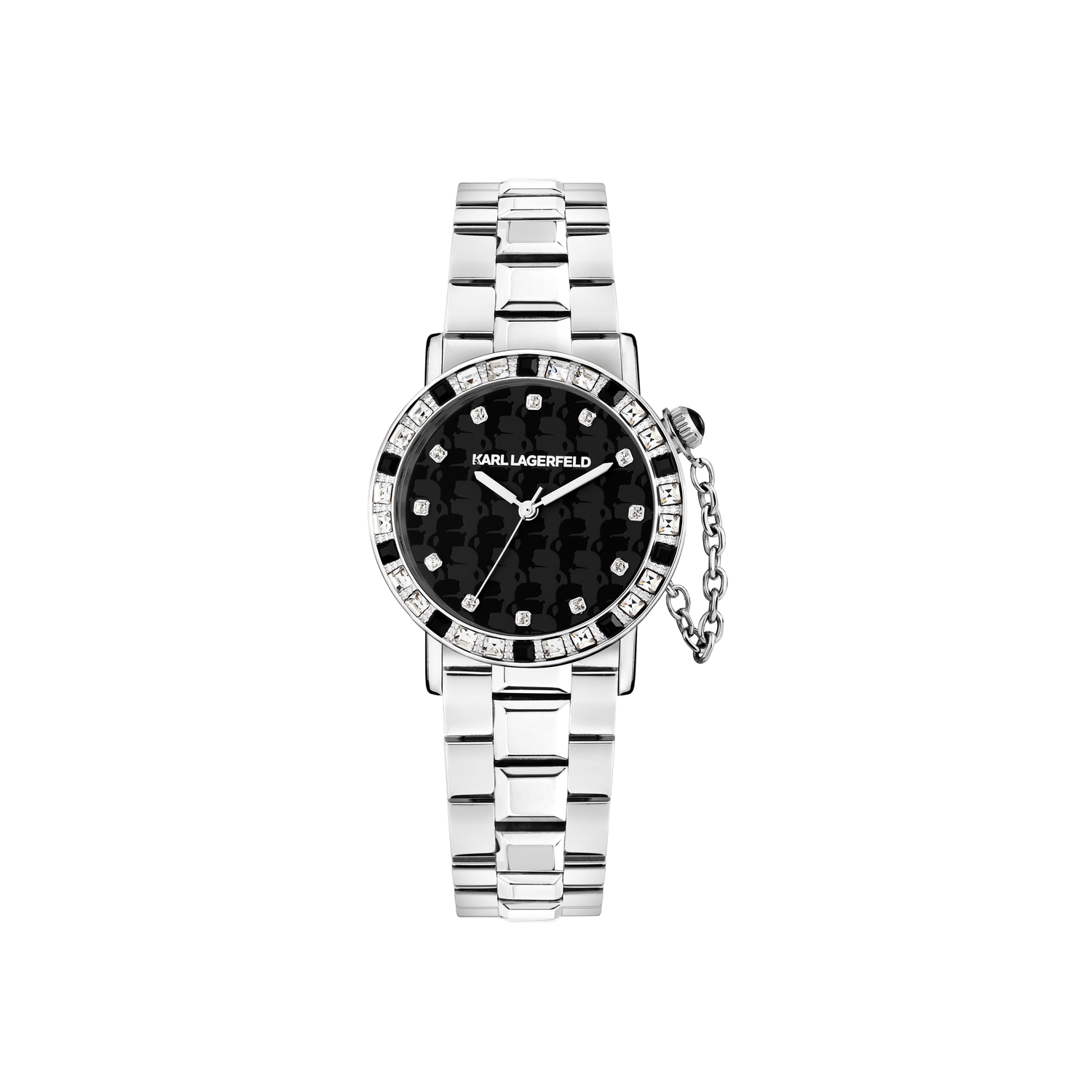 

KARL LAGERFELD / Karl Lagerfeld Jeans Часы KARL LAGERFELD CRYSTALS Collection Wrist Watch Quartz Movement Steel Strap Black Dial Women's Watch, Black R0553100502