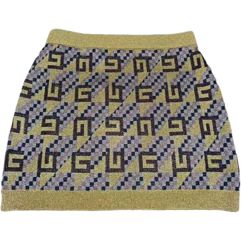 

GUCCI Женская желтая повседневная короткая юбка