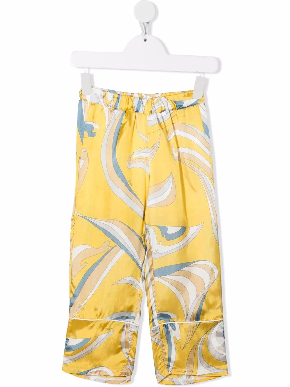 

Атласные брюки с абстрактным принтом PUCCI Junior, желтый