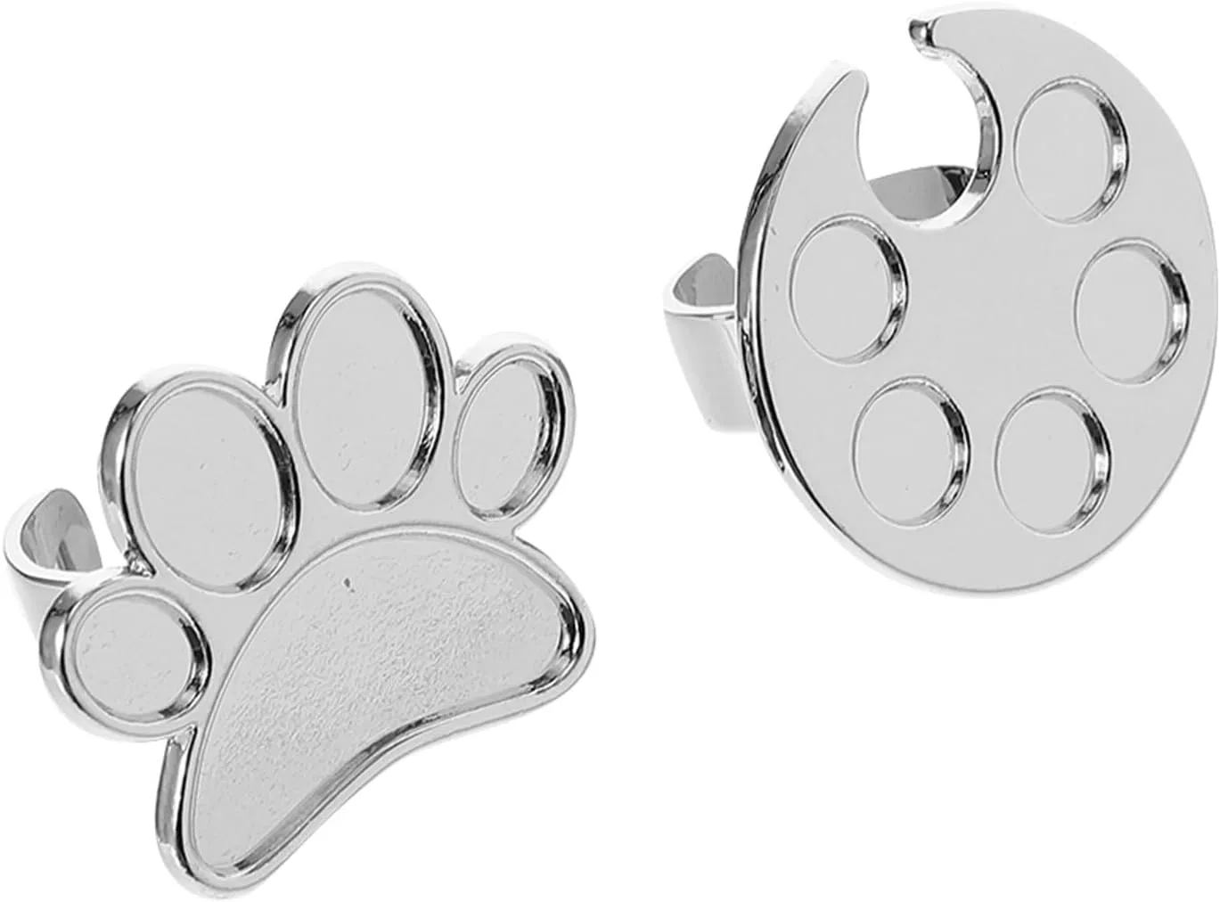 Палитра для смешивания лака GANAZONO 2 шт серебристый