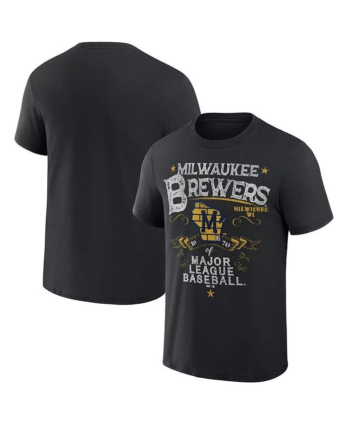 

Черная мужская футболка Darius Rucker Collection от Milwaukee Brewers Beach Splatter Fanatics