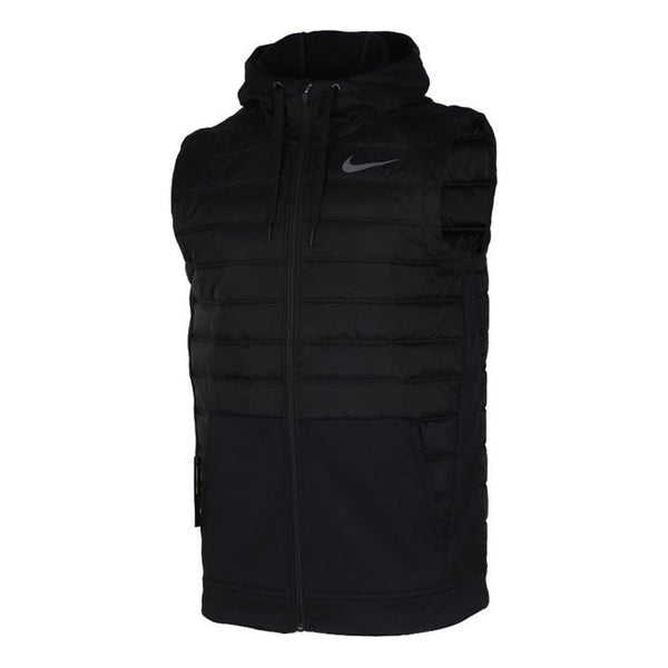 

Куртка Nike Full-length zipper Cardigan Training hooded vest Jacket Black, черный