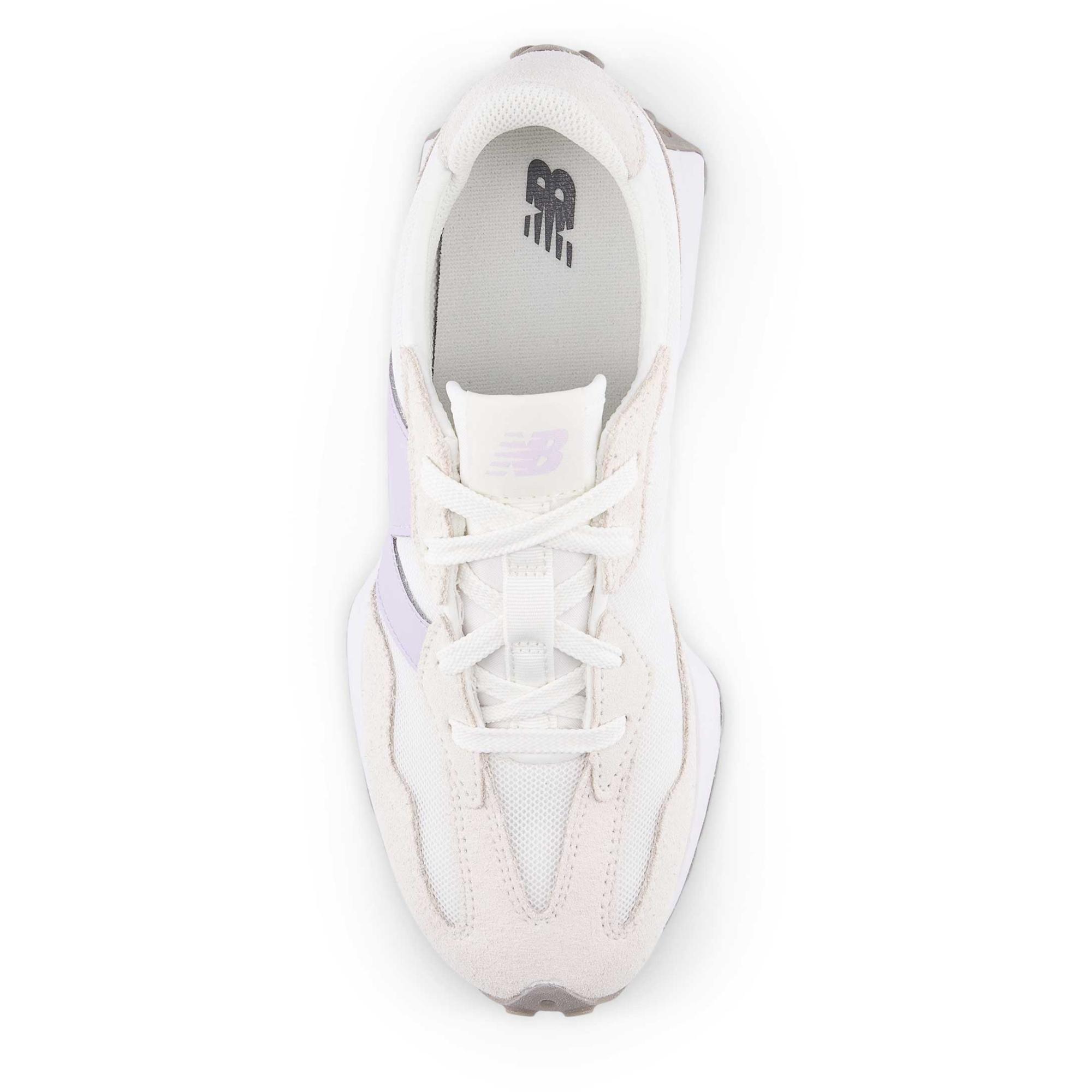 Повседневные туфли для девочек 327 New Balance, Bright Lavender/Sea Salt — фото 4